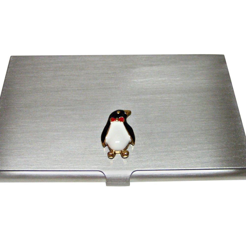 Colored Penguin Bird Business Card Holder